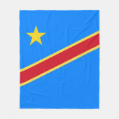 Congo vlag fleece deken (Voorkant)