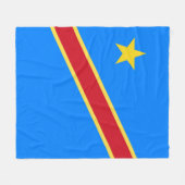 Congo vlag fleece deken (Voorkant (Horizontaal))