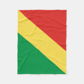 Congo-vlag Fleece Deken (Voorkant)