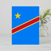 Congo vlag folie uitnodiging (Staand Voorkant)