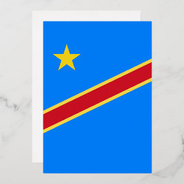 Congo vlag folie uitnodiging