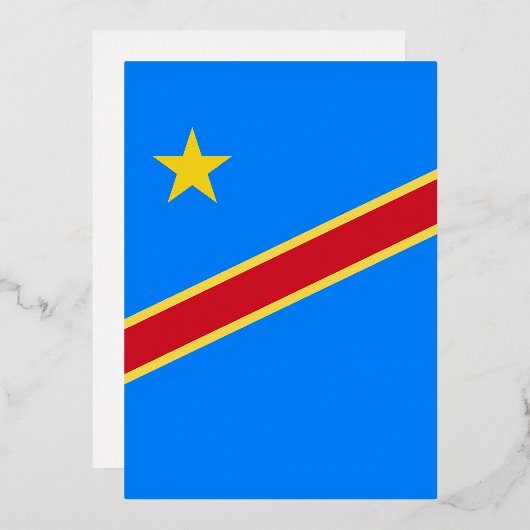 Congo vlag folie uitnodiging (Voorkant / Achterkant)
