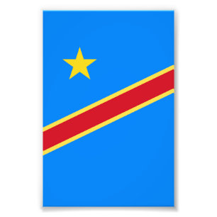 Congo vlag foto afdruk