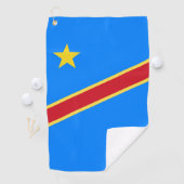 Congo vlag golfhanddoek (Insitu)
