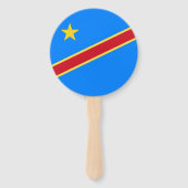Congo vlag handwaaier (Achterkant)
