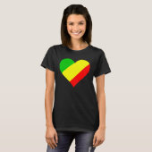 Congo Vlag Hart Congo Liefde Congo T-shirt (Voorkant volledig)