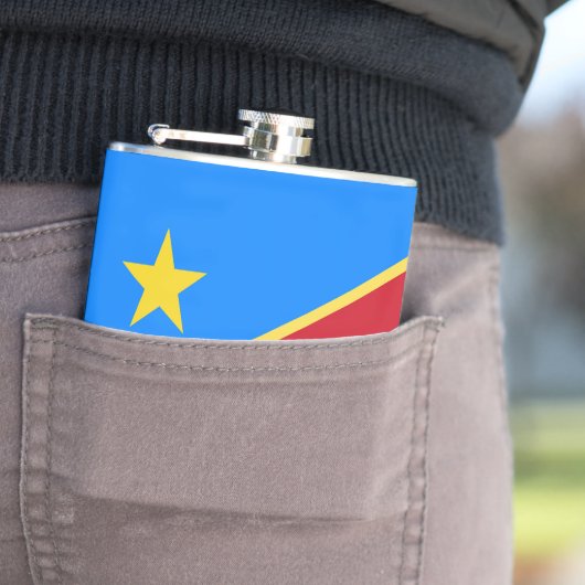 Congo vlag heupfles (Voorbeeld)