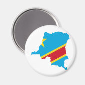 Congo Vlag kaart CD Magneet (Voorkant / Achterkant)