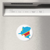 Congo Vlag kaart CD Magneet (Insitu (Vaatwasser))