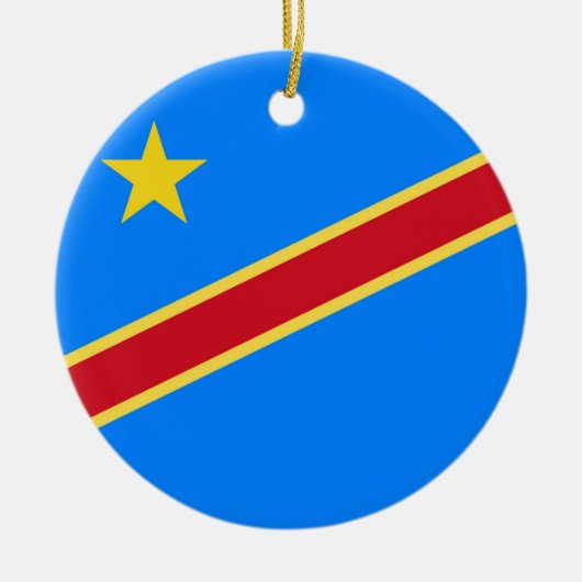 Congo vlag keramisch ornament (Voorkant)