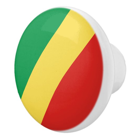 Congo-vlag Keramische Knop (Rechts)