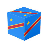 Congo vlag kubus (Achter hoekig)