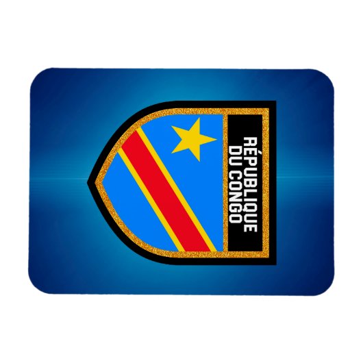 Congo-vlag Magneet (Horizontaal)
