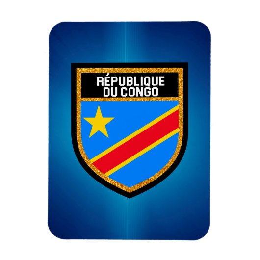 Congo-vlag Magneet (Verticaal)
