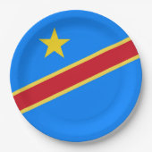 Congo vlag papieren bordje (Voorkant)
