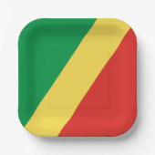 Congo-vlag Papieren Bordje (Voorkant)