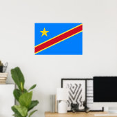 Congo vlag poster (Thuiskantoor)