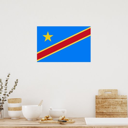 Congo vlag poster (Keuken)