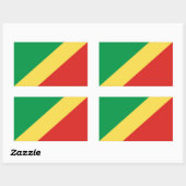 Congo-vlag Rechthoekige Sticker (Vel)
