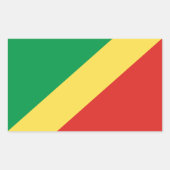Congo-vlag Rechthoekige Sticker (Voorkant)