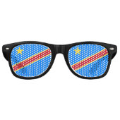 Congo vlag retro zonnebril (Voorkant)