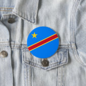 Congo vlag ronde button 7,6 cm (In situ)