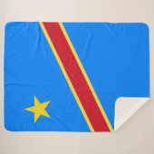 Congo vlag sherpa deken (Voorkant (horizontaal))