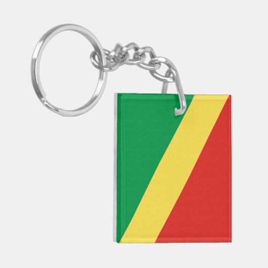 Congo-vlag Sleutelhanger (Voorkant Links)
