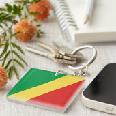 Congo-vlag Sleutelhanger (Voorkant Rechts)