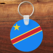 Congo vlag sleutelhanger (Voorkant)
