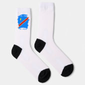 Congo vlag sokken (Rechts)