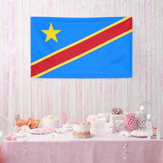 Congo vlag spandoek (Feest)