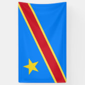 Congo vlag spandoek (Verticaal)