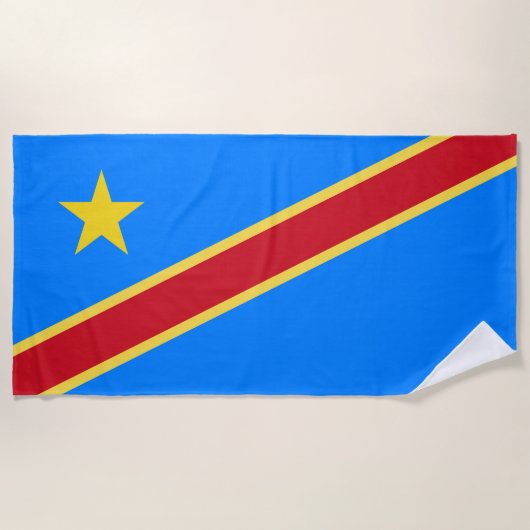 Congo vlag strandlaken (Voorkant)