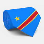 Congo vlag stropdas (Opgerold)