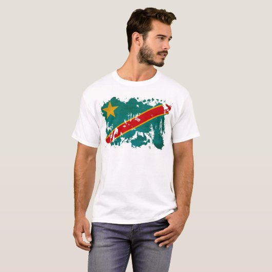Congo-vlag T-shirt (Voorkant volledig)