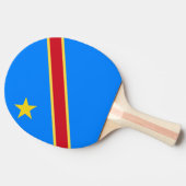 Congo vlag tafeltennisbatje (Zijkant)