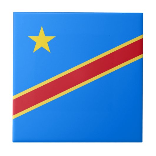 Congo vlag tegeltje (Voorkant)