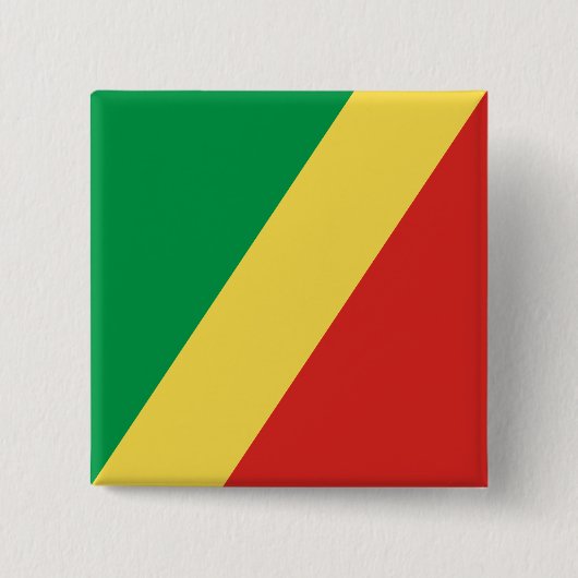 Congo-vlag Vierkante Button 5,1 Cm (Voorkant)