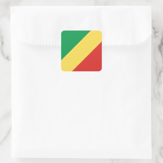 Congo-vlag Vierkante Sticker (Tas)
