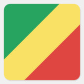 Congo-vlag Vierkante Sticker (Voorkant)