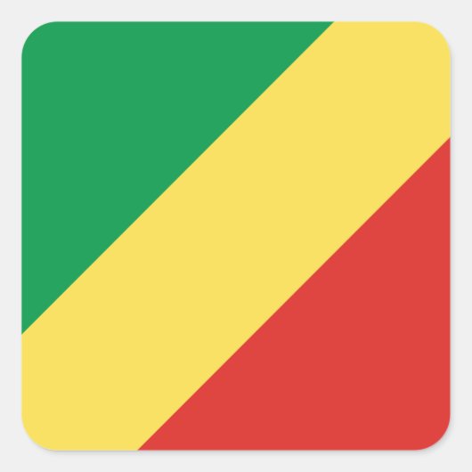 Congo-vlag Vierkante Sticker (Voorkant)