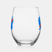 Congo vlag wijnglas zonder voet (Links)