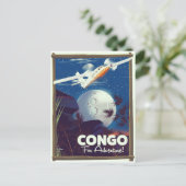 Congo voor avontuur! Reisposter Briefkaart (Staand voorkant)
