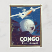 Congo voor avontuur! Reisposter Briefkaart (Voorkant)
