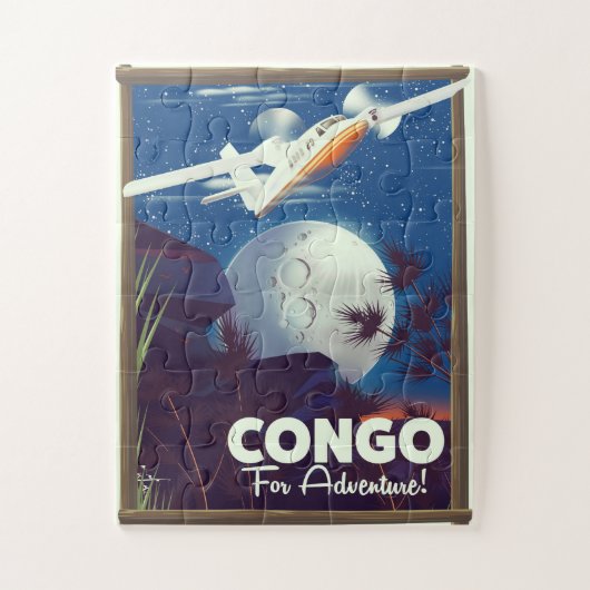 Congo Voor Avontuur! reisposter Legpuzzel (Verticaal)