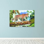 CONGOLEOPARD CANVAS AFDRUK (Insitu (Houten vloer))