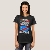 Congolese DR Congo Congolese vlag Congolese vrouw T-shirt (Voorkant volledig)