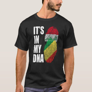 Congolese en Iraakse Mix DNA-vlagwerelderfgoed T-shirt