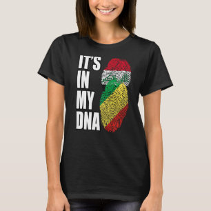 Congolese en Iraakse Mix DNA-vlagwerelderfgoed T-shirt